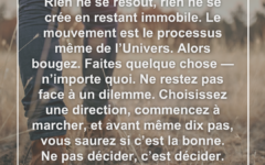 Rien n’est jamais résolu, ou créé en restant immobile rien-resolu-immobile-mouvement
